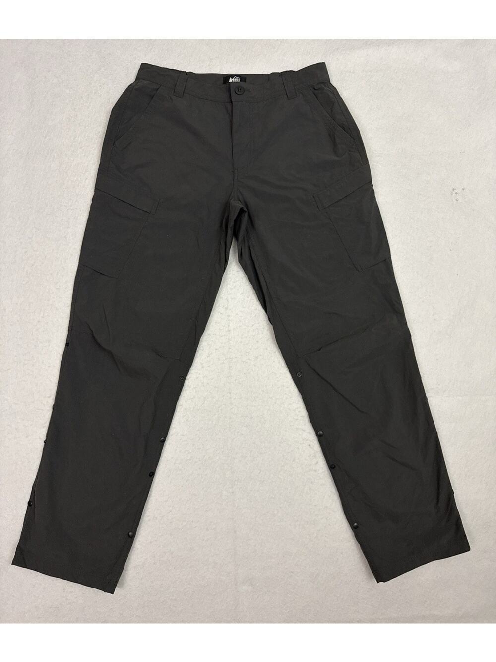 REI Co-Op Sahara Convertible Pants Mens 34x32 Gray Zip Off Hiking Cargo